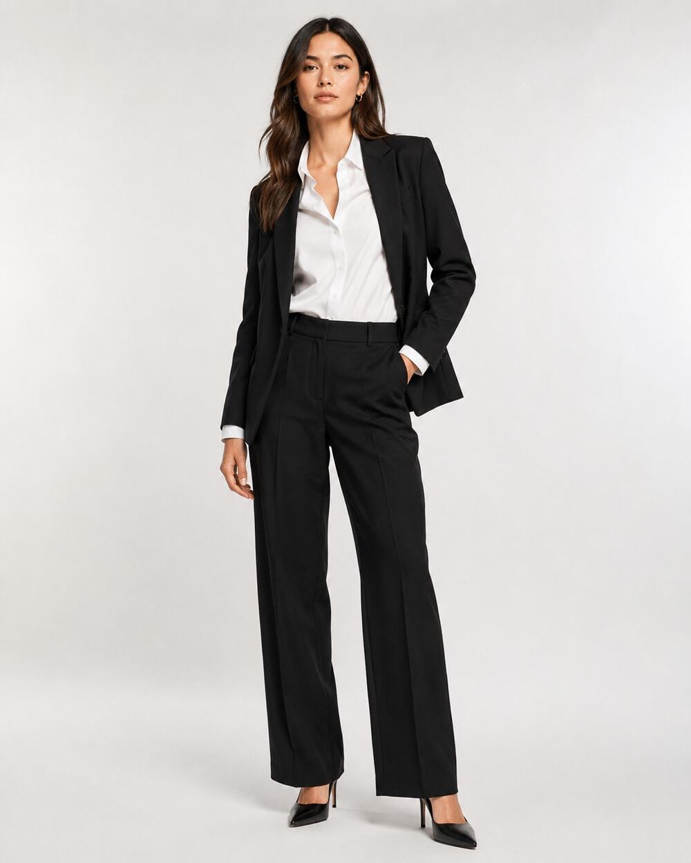 Garnet Hill Black Straight Leg Trouser Dress Pants Womens 6 Academia Preppy